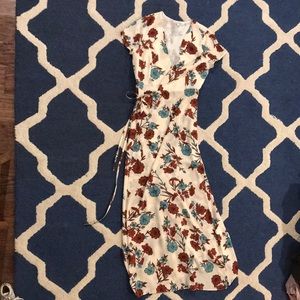 Women’s maxi wrap dress, floor length